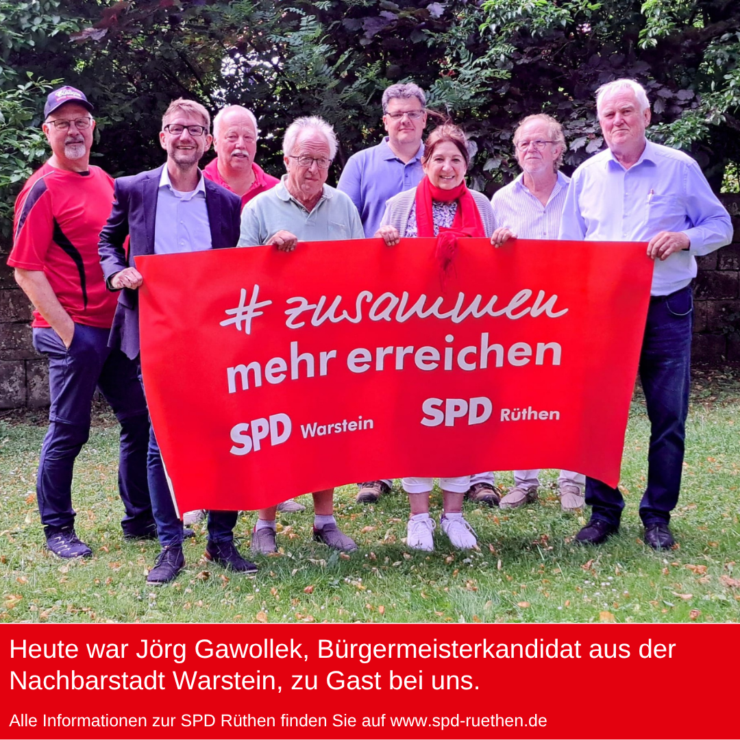 Mehr über den Artikel erfahren Jörg Gawollek zu Gast bei der SPD Rüthen
